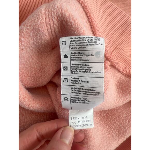 CARHARTT WOMENS PULLOVER HOODIE PEACH AND GRAY SIZE M RELAXED FIT - Picture 13 of 13